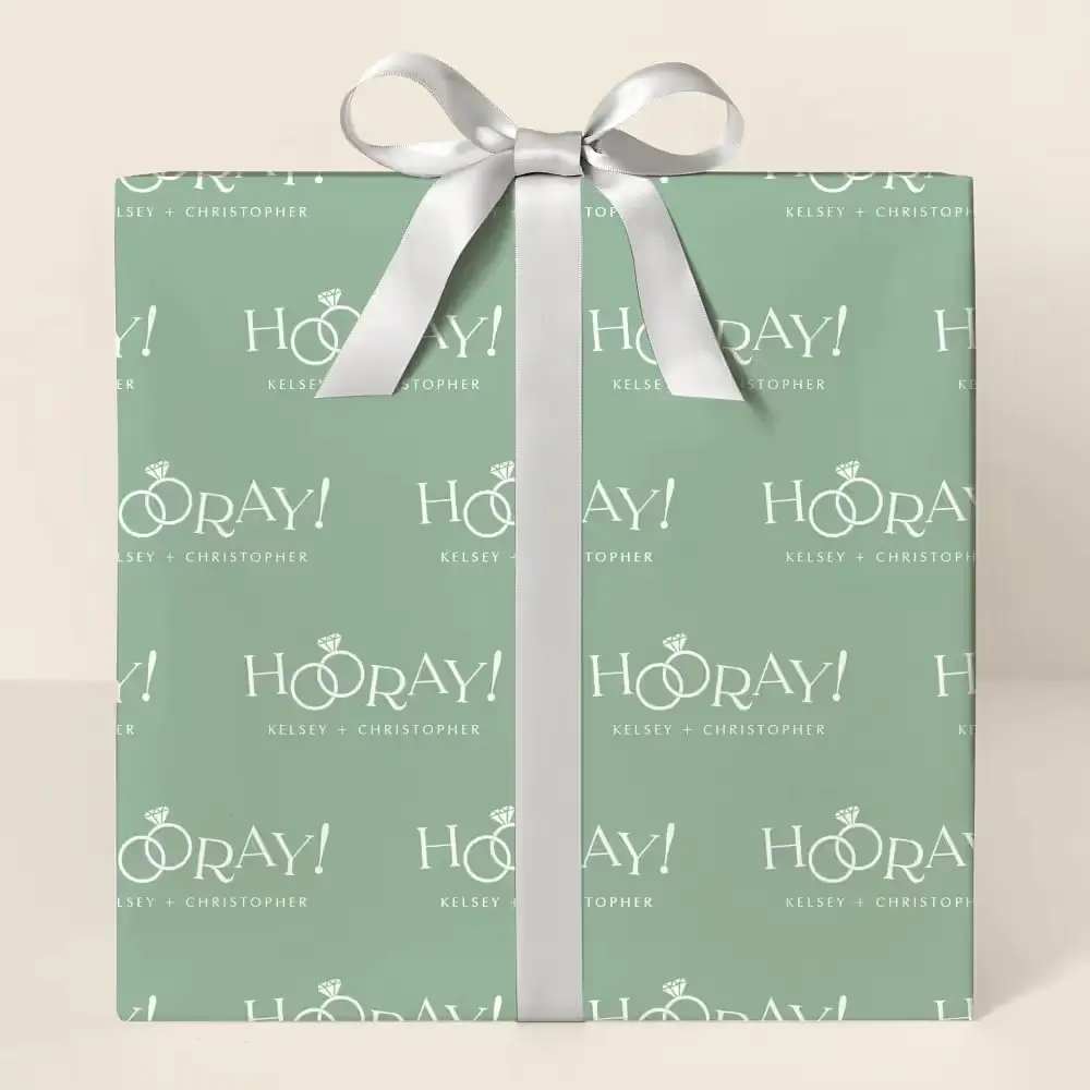 Hooray Wedding Wrapping Paper