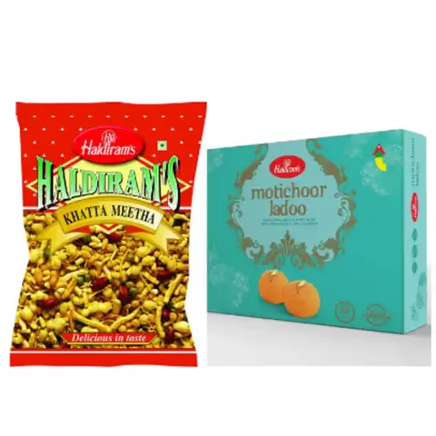 Motichoor Laddoo with Khatta Meetha