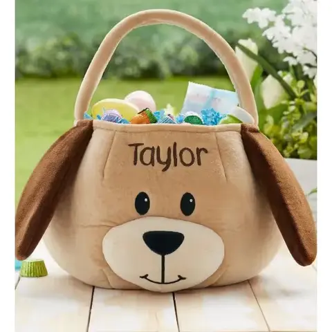 Personalized Puppy Plush Easter Basket