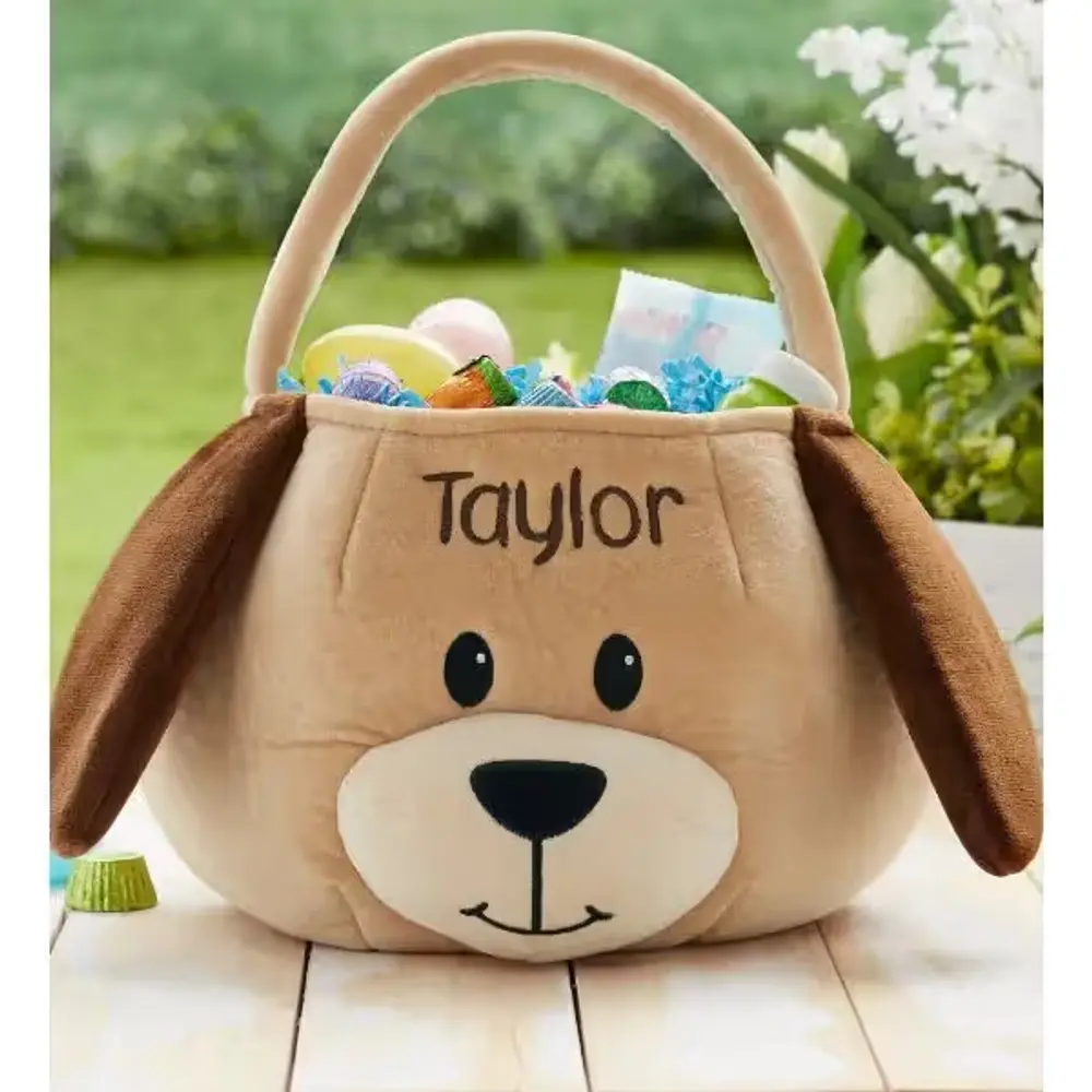 Personalized Puppy Plush Easter Basket