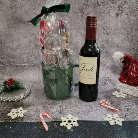 Cabernet & Christmas Goodies Green Mug