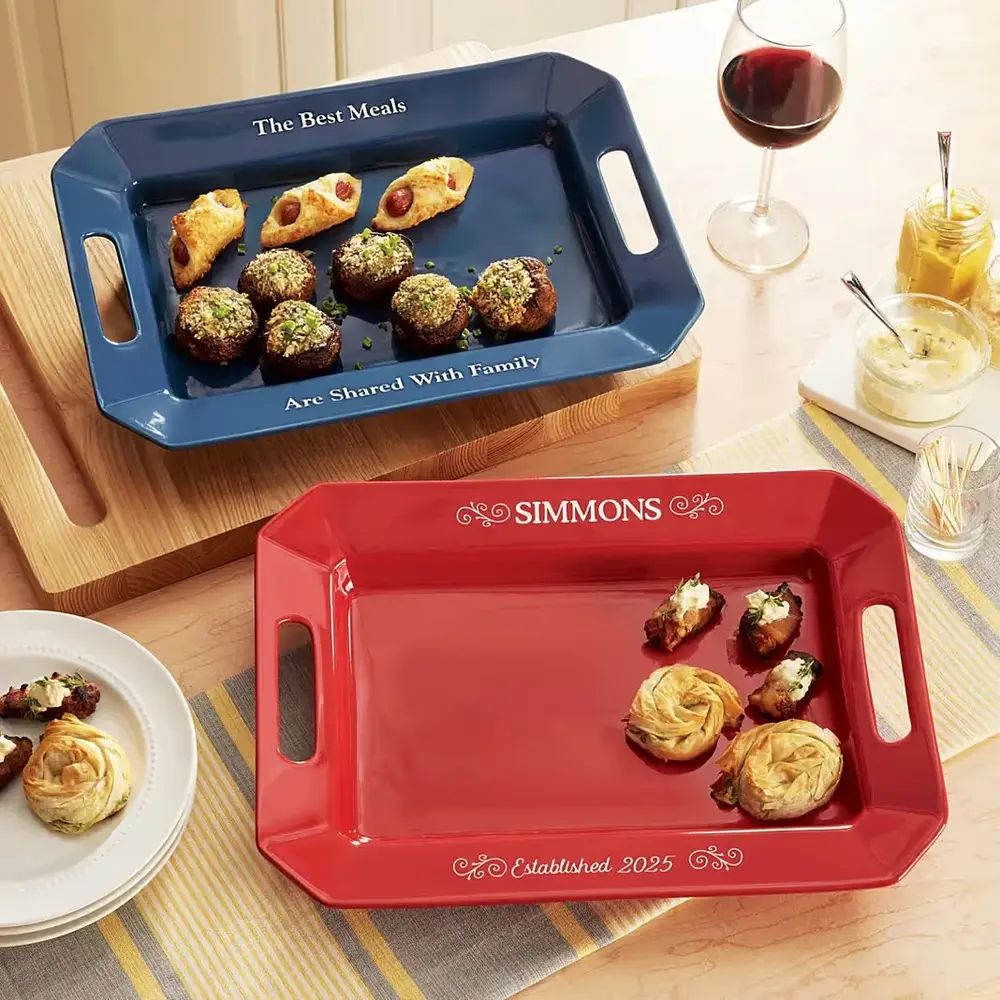 Personalized Stoneware Serving Platter