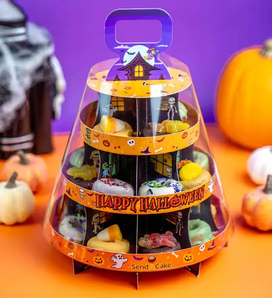 Halloween Mini Cake Donut Tower