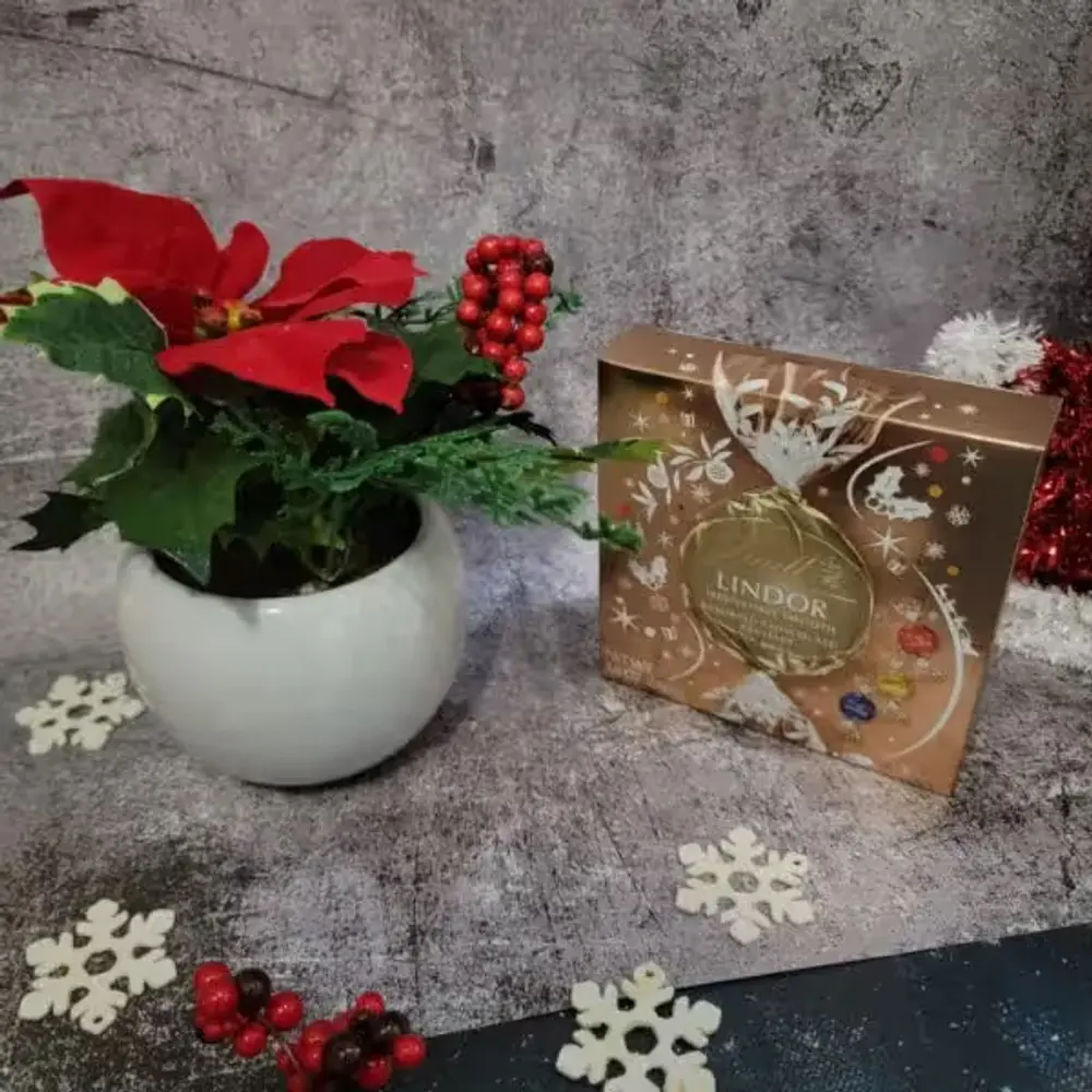 Lindor Truffles & Red Poinsettia