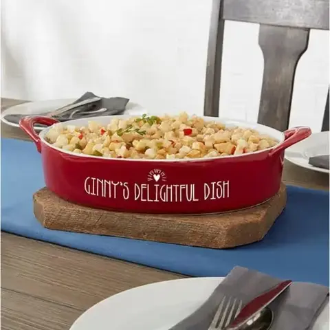 Personalized Made With Love Baking Dish