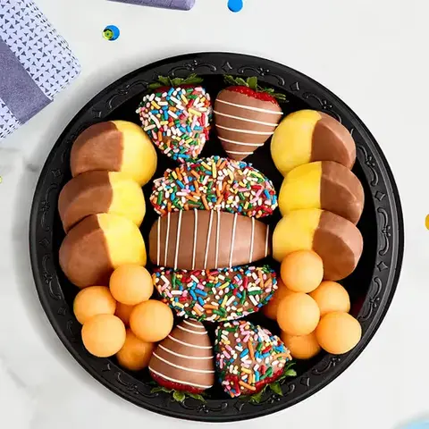Birthday Fruit Platter Cake