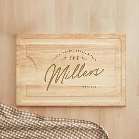 Personalized Family Maple Cutting Board