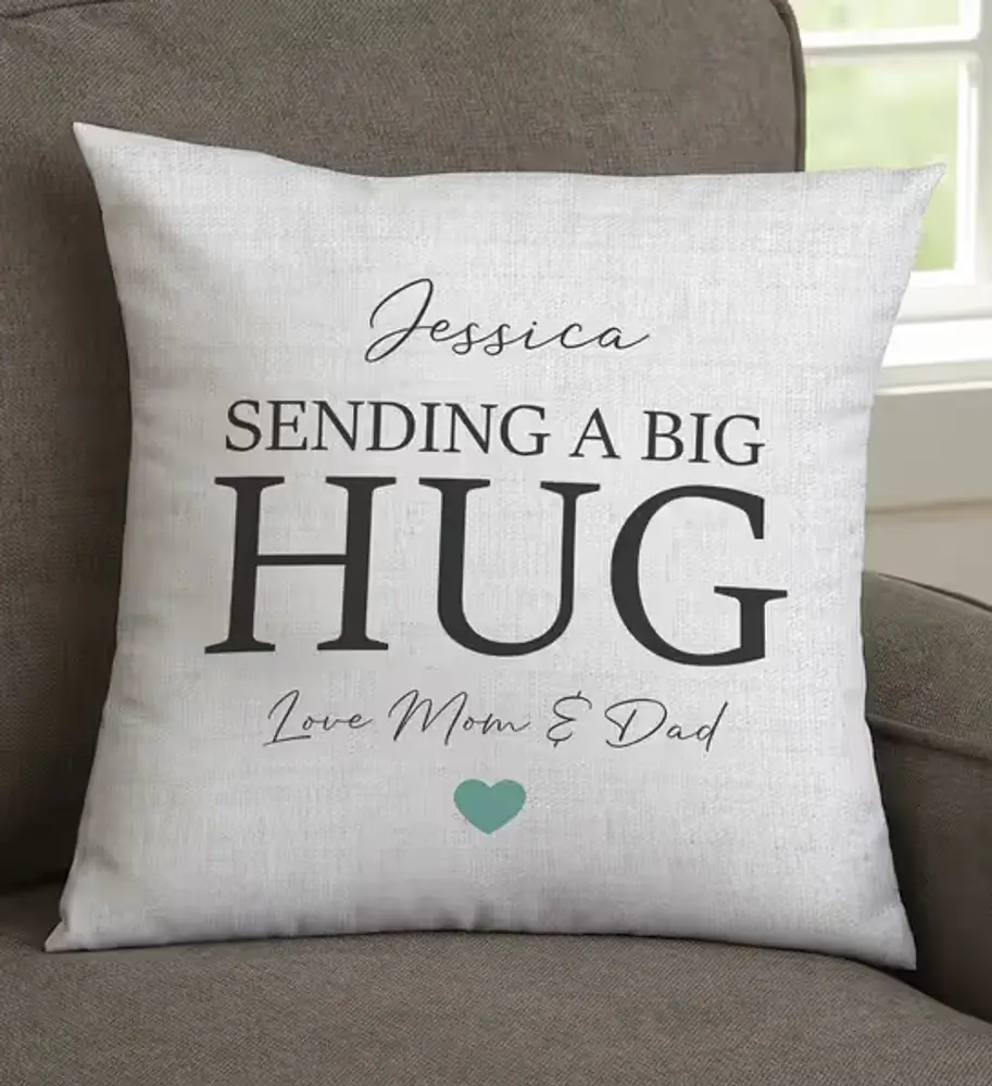 Personalized Sending Hugs Pillow