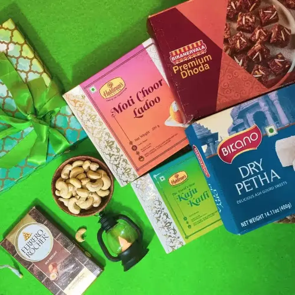 Lantern & Diwali Sweets Hamper