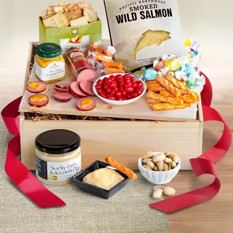 Gourmet Charcuterie Crate with Salmon
