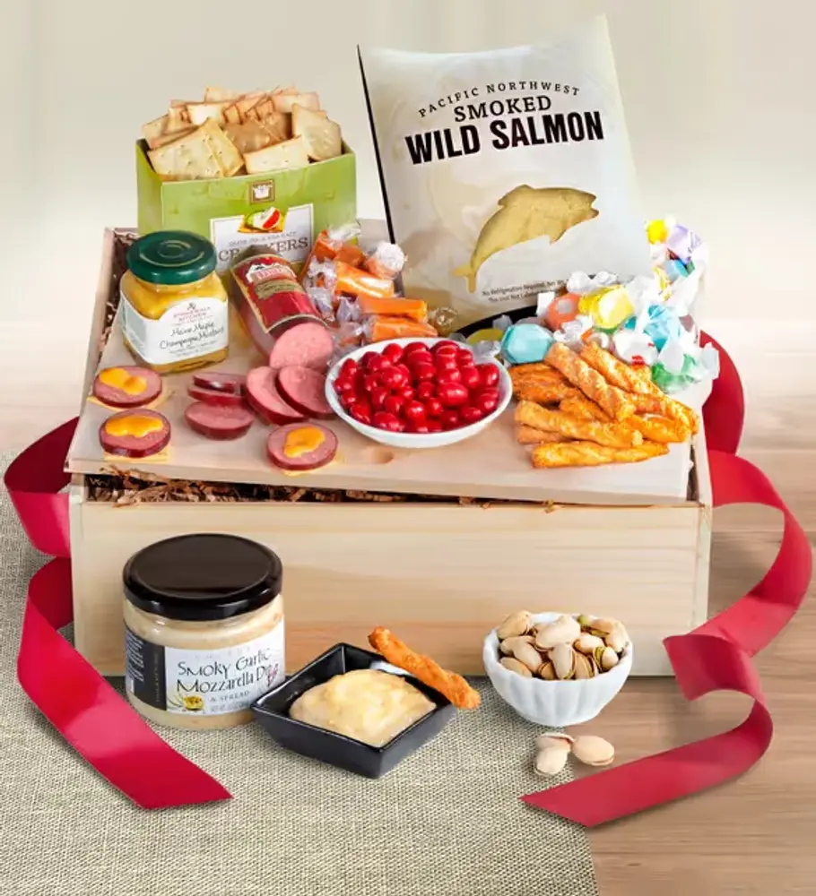 Gourmet Charcuterie Crate with Salmon