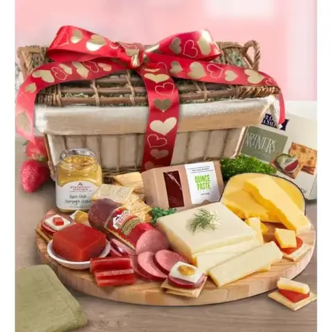 Valentine Meat & Cheese Basket
