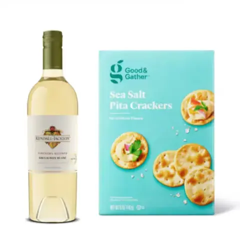 White Wine & Pita Crackers Duo