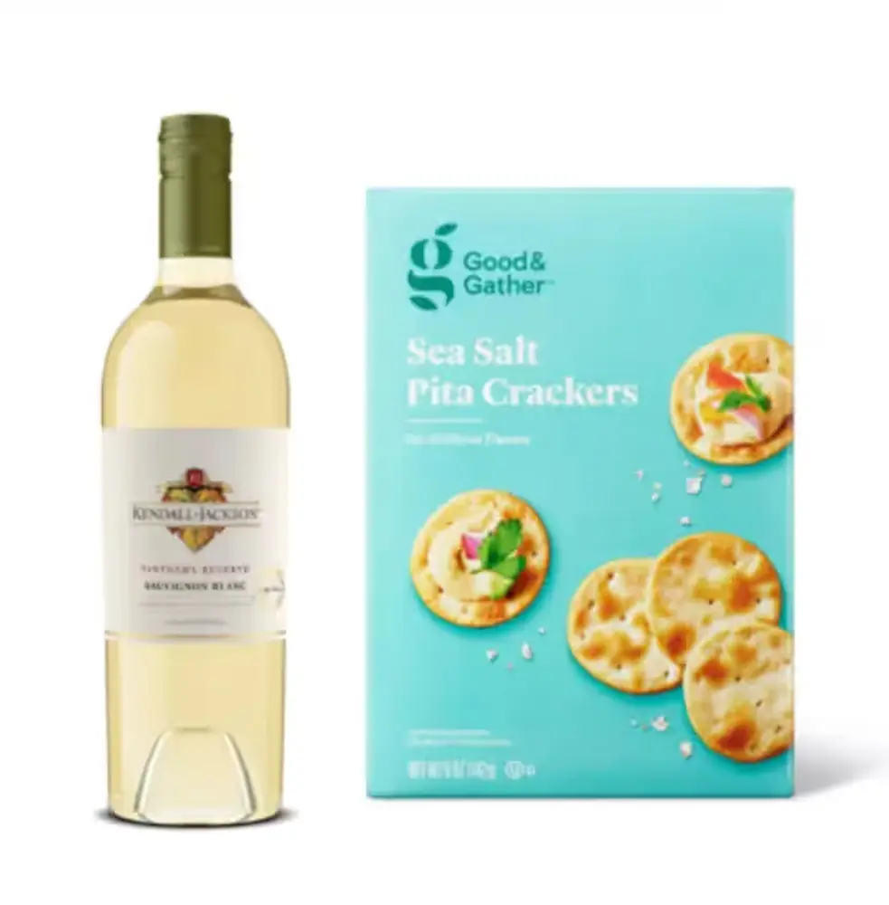 White Wine & Pita Crackers Duo