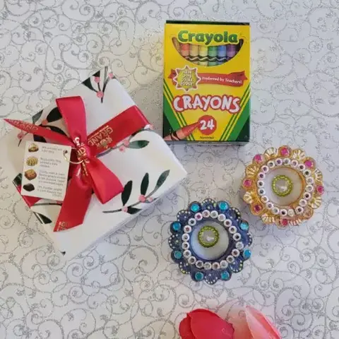 Two Diyas, Truffles & Crayons