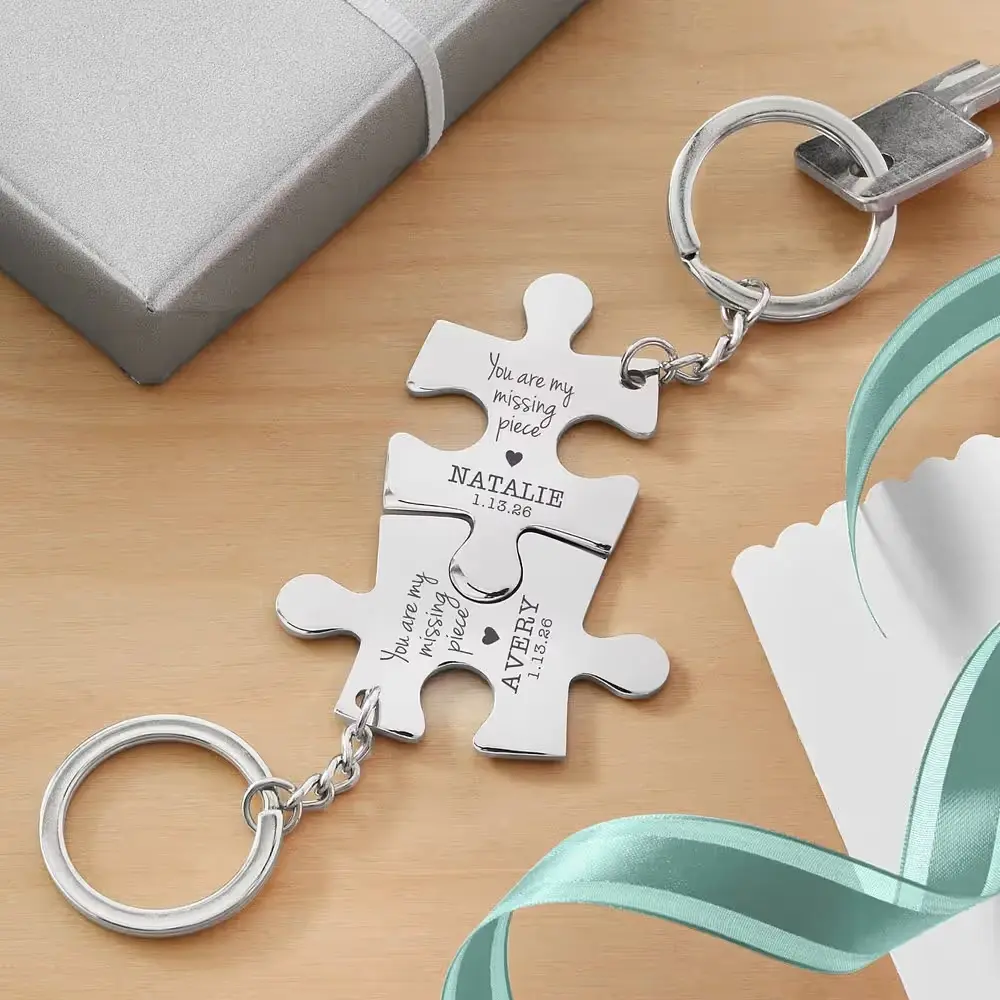 Perfect Pair Puzzle Keychain Set