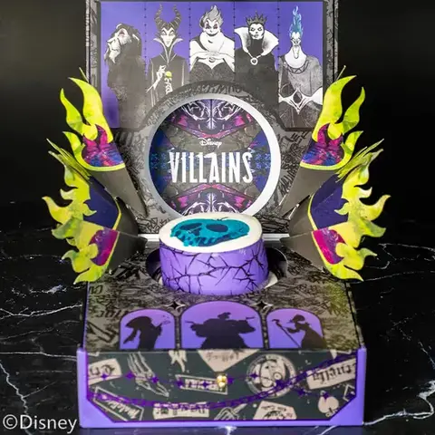 Disney Villains Pop-Up Box with Apple Red Velvet Cake