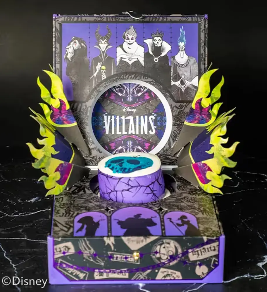 Disney Villains Pop-Up Box with Apple Red Velvet Cake