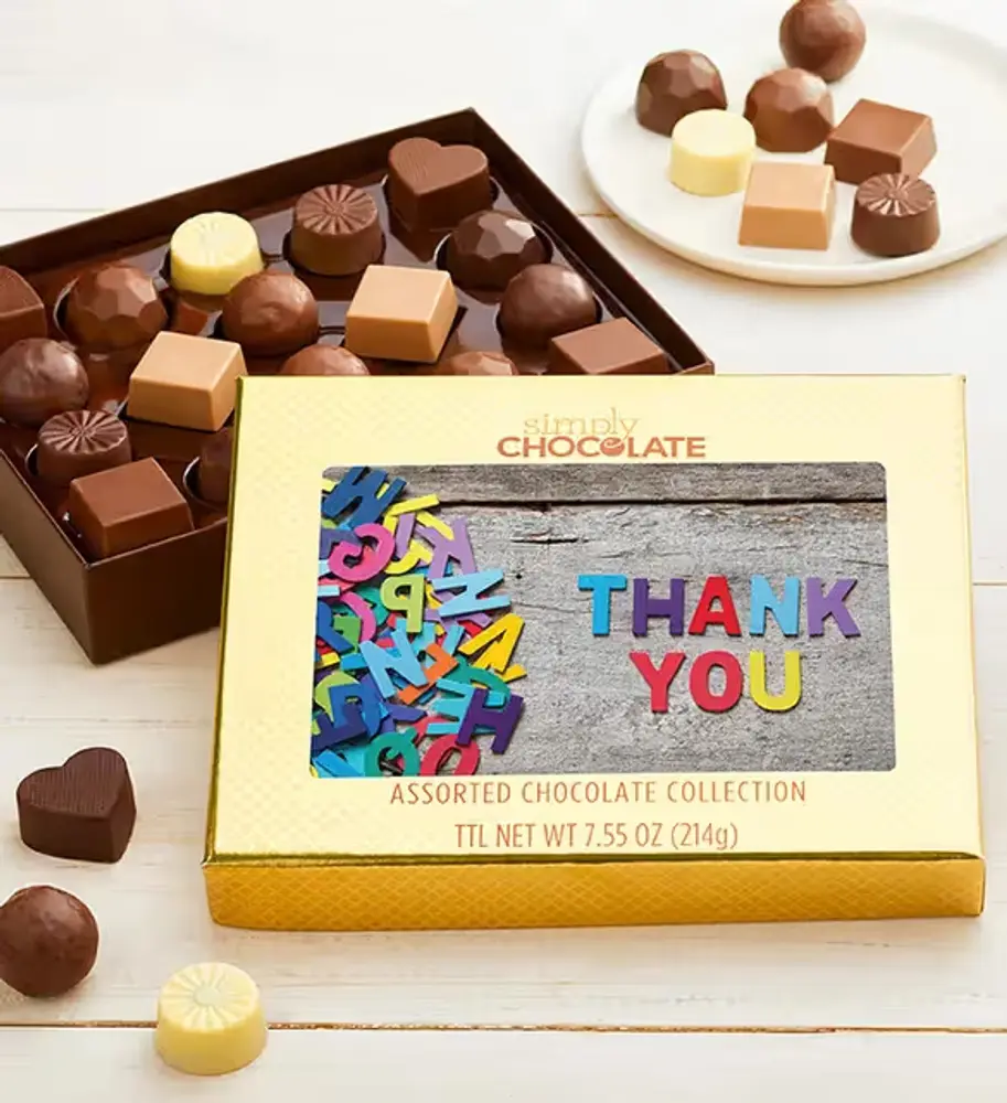 Thank You Letters Truffle Box, 18 Pc