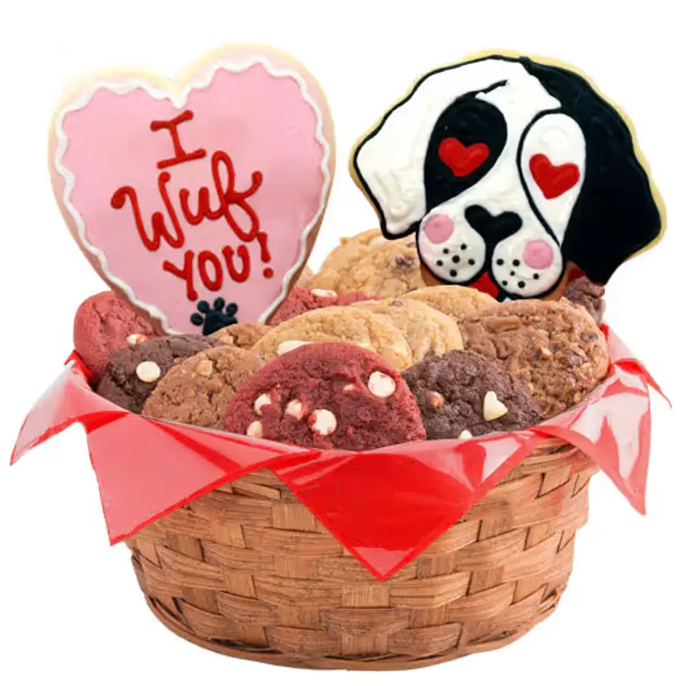 Puppy Love Cookie Gift Basket