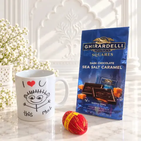 Personalized Diwali Mug & Ghirardelli