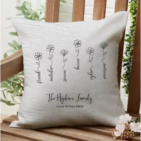 Personalized Garden of Love Outdoor Pillow