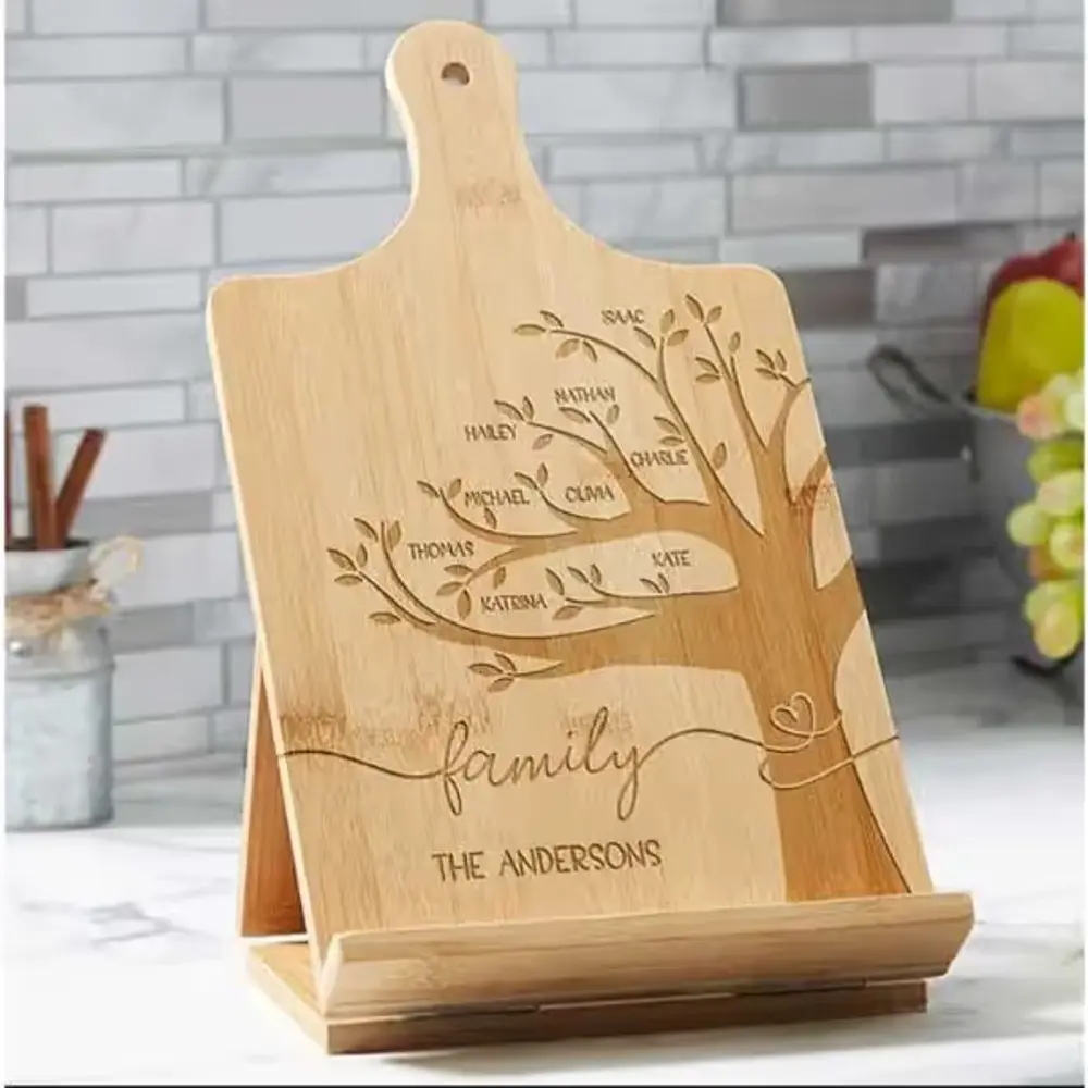 Personalized Family Tree Bamboo Tablet Stand
