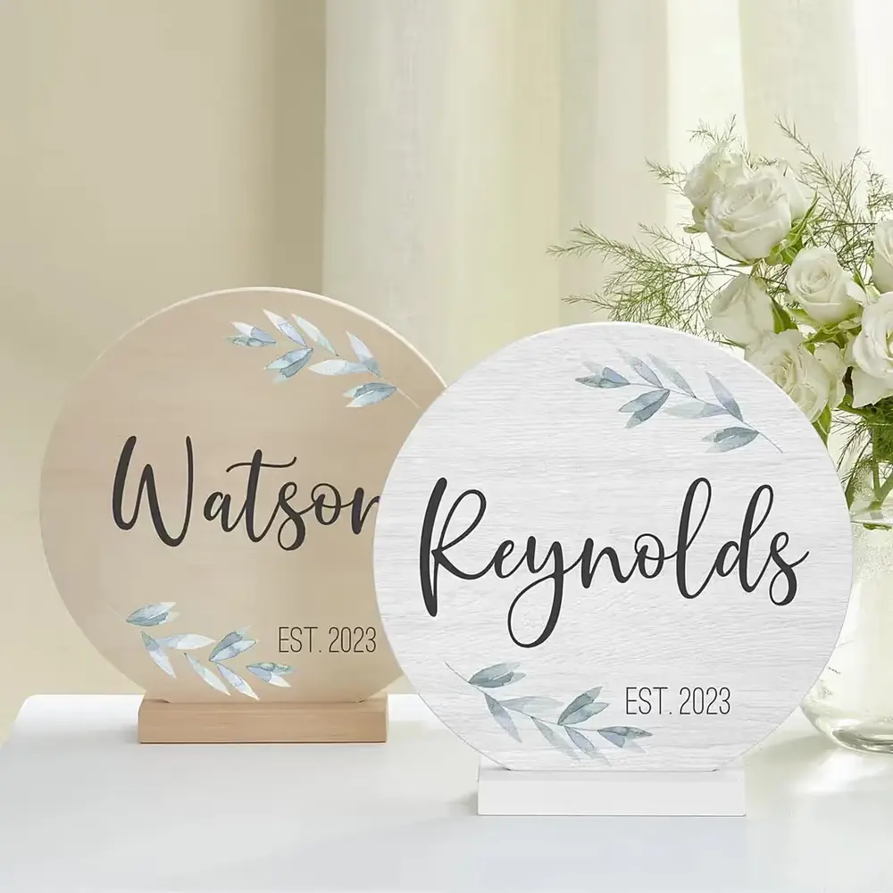 Personalized Family Vines Wood Circle