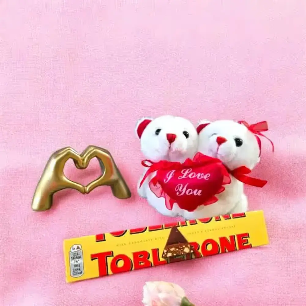 Teddy, Toblerone & Heart Hands