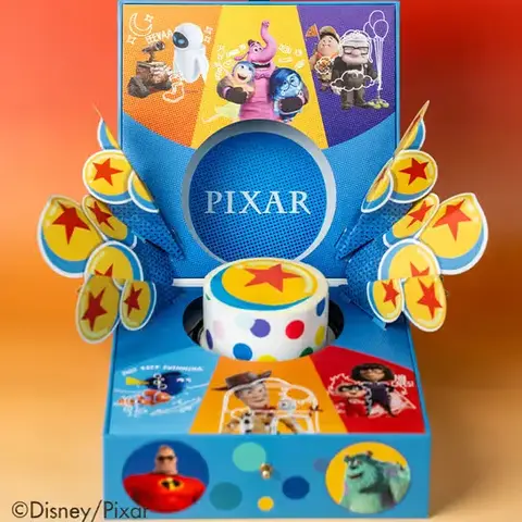 Pixar Pop-Up Box with Mini Birthday Cake