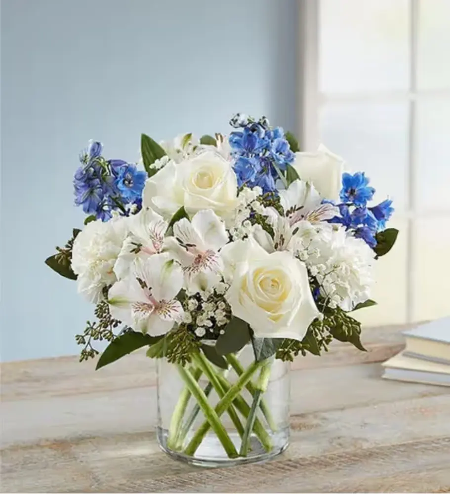Wonderful Wishes Blue & White Bouquet