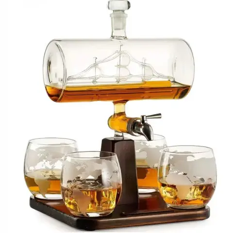 Ship in a Bottle Whiskey Decanter
