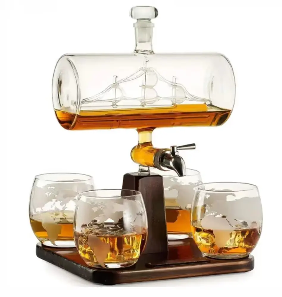 Ship in a Bottle Whiskey Decanter