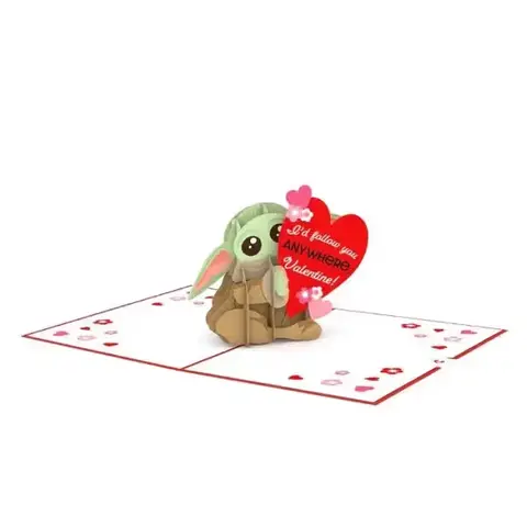 The Mandalorian Grogu Love Pop-Up Card