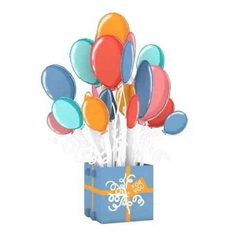 Birthday Balloon Box Giant Pop-Up Gift