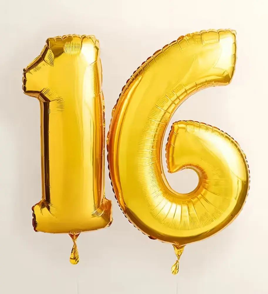 Sweet 16 Number Balloon Bouquet