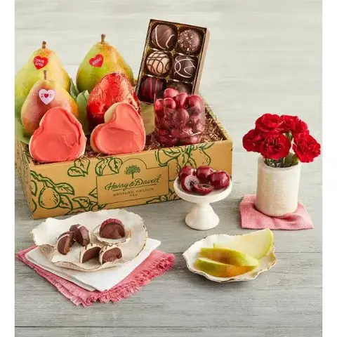 Classic Valentine's Pears & Treats Box