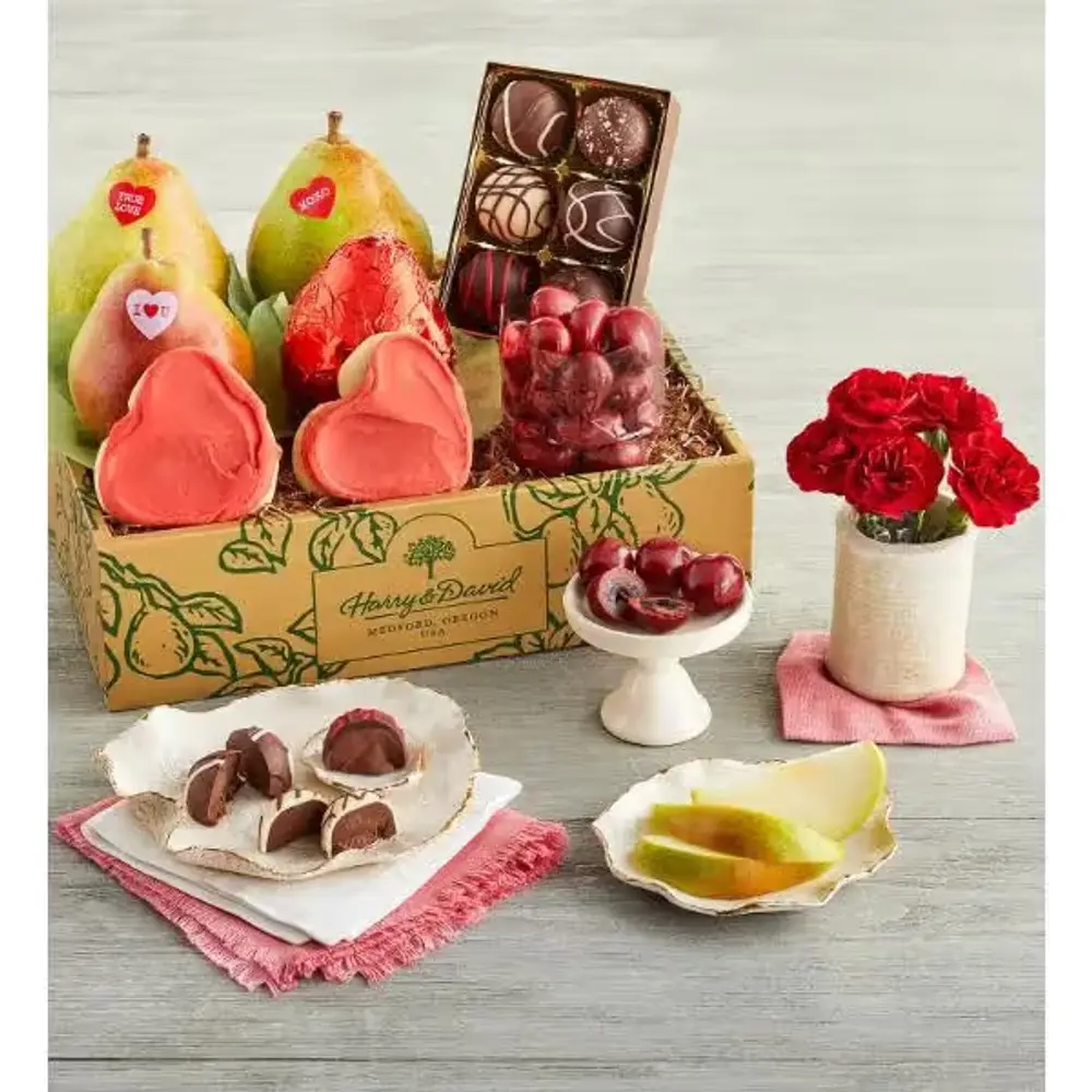 Classic Valentine's Pears & Treats Box