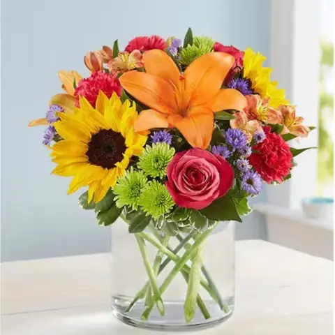 Floral Embrace Bright Bouquet