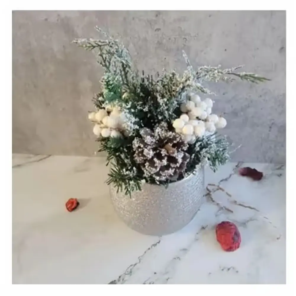 Potted Pinecone Plant for Christmas