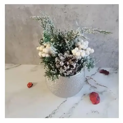 Potted Pinecone Plant for Christmas