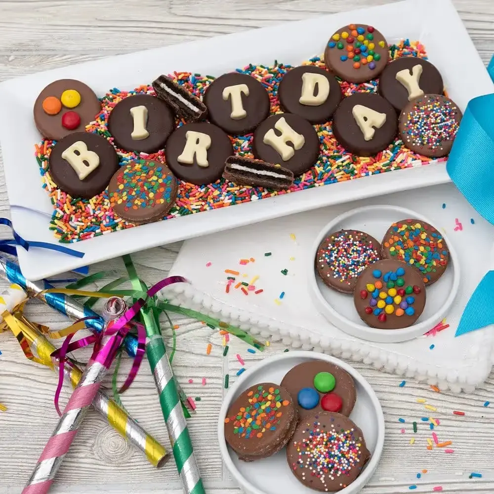 Birthday Belgian Chocolate-Dipped OREOs