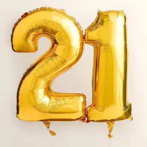 21st Birthday Number Balloon Arrangement