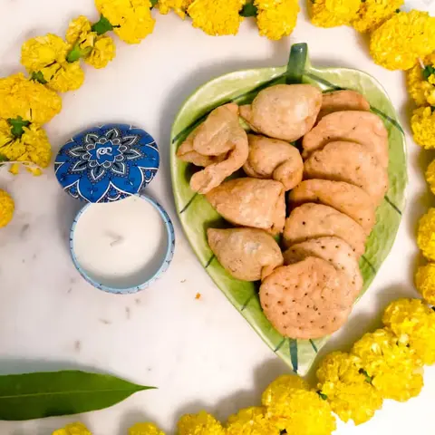 Scented Diya & Savory Snacks