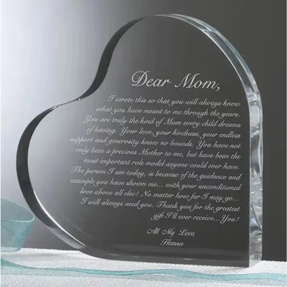 Personalized A Letter to Mom Heart