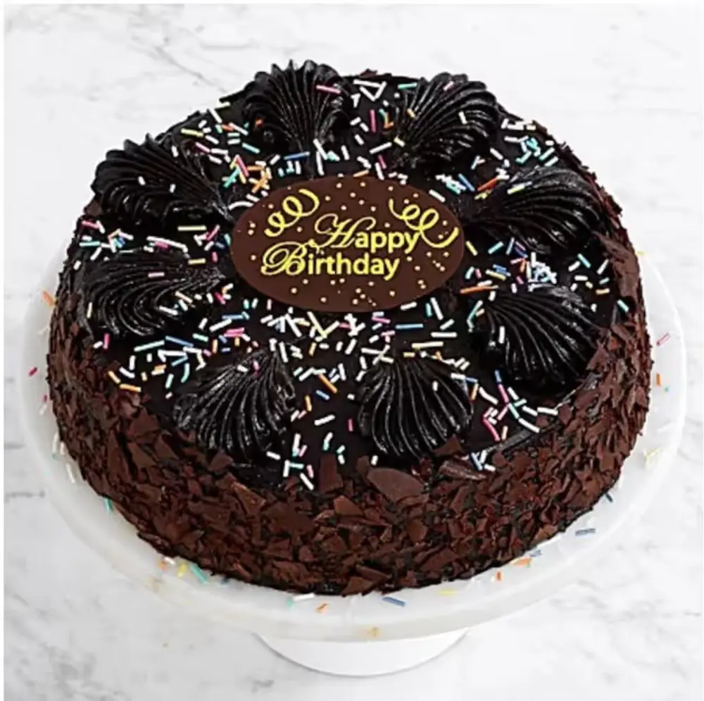 Birthday Chocolate Mousse Torte with Plaque