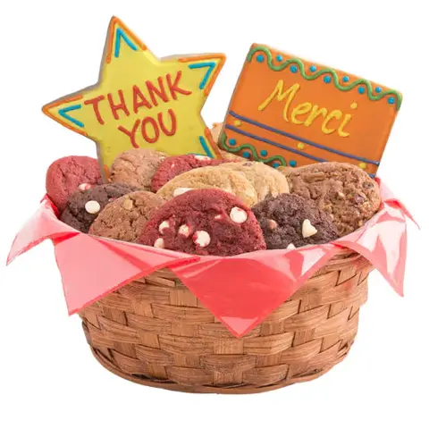 Thank You Around the World Cookie Basket