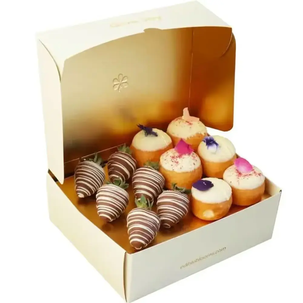 Floral Donuts & Chocolate Strawberry Box