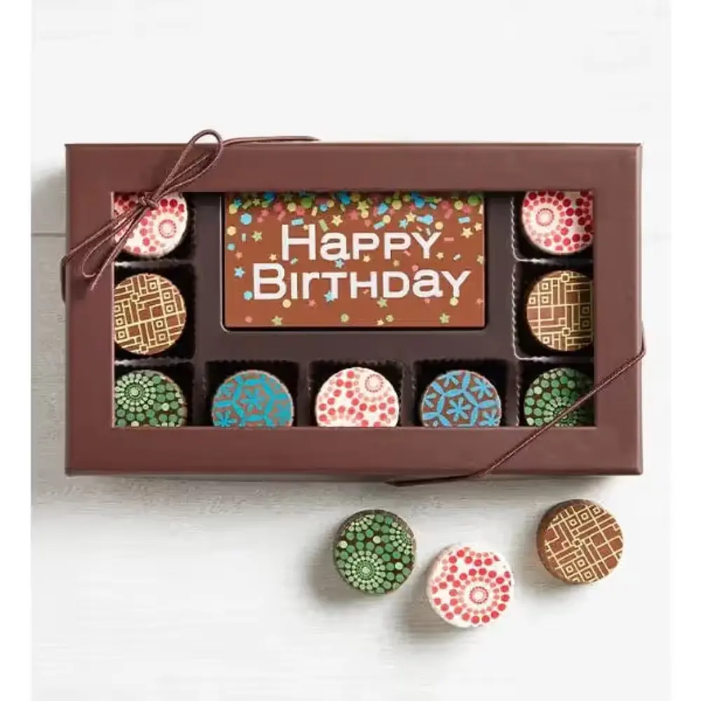 Happy Birthday Chocolate Card & 9 Truffles
