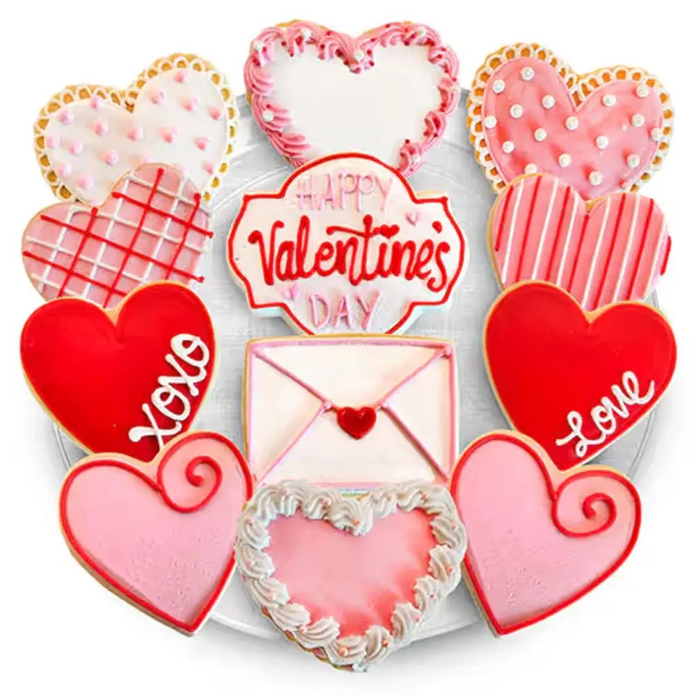 Sweet Hearts Valentine Cookie Tray